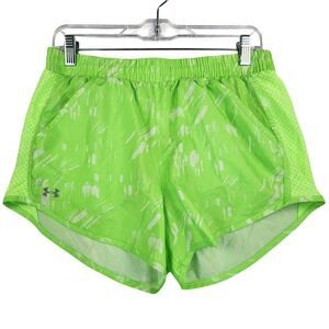 Under Armour Small Green Running Shorts HeatGear Loose Fit Athletic Gym Workout